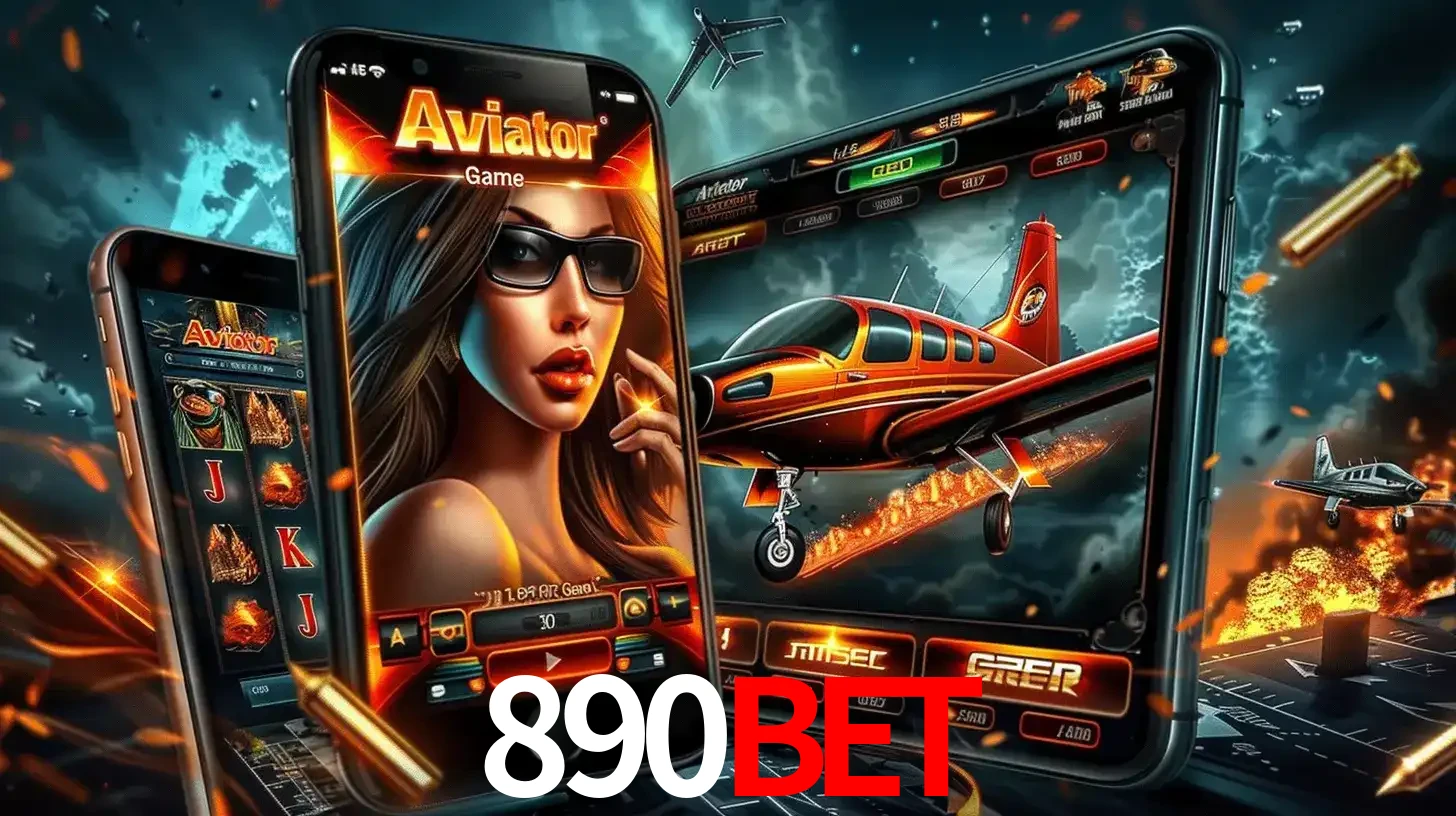 O popular jogo de apostas Aviator exibido em vários celulares e tablets, mostrando a interface emocionante e a ação de voo disponíveis para jogar agora no 890bet.